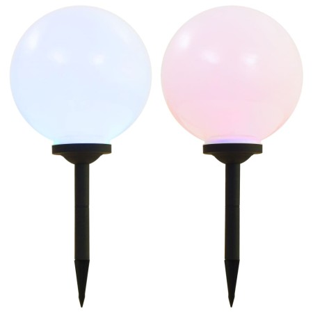 Lámparas solares esféricas de exterior 2 uds LED RGB 30 cm | Foro24.es | Tu tienda online para hogar, jardín y más Foro24.es