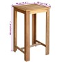 Mesa de bar de madera de acacia maciza 60x60x105 cm de , Mesas de cocina y de comedor - Ref: Foro24-246663, Precio: 165,56 €,...