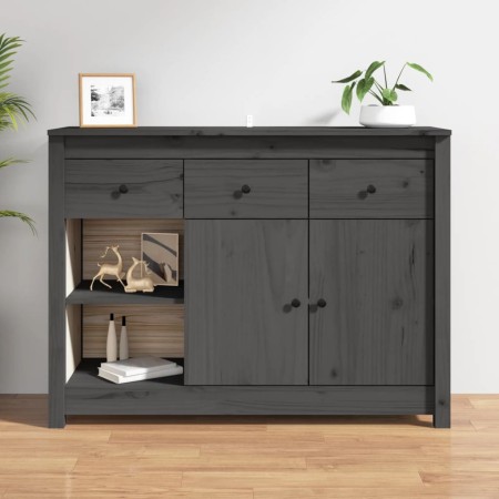 Aparador de madera maciza de pino gris 100x35x74 cm | Foro24.es | Tu tienda online para hogar, jardín y más Foro24.es
