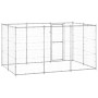 Perrera de exterior de acero galvanizado 7,26 m² de vidaXL, Casetas y cercados para perros - Ref: Foro24-3082308, Precio: 355...