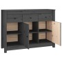 Aparador de madera maciza de pino gris 100x35x74 cm | Foro24.es | Tu tienda online para hogar, jardín y más Foro24.es