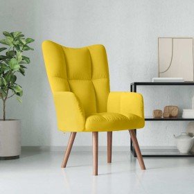 Sillón de relax de terciopelo amarillo mostaza en Sillones | Comprar online en Foru.es