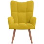 Sillón de relax de terciopelo amarillo mostaza en Sillones | Comprar online en Foru.es