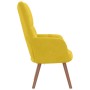 Sillón de relax de terciopelo amarillo mostaza en Sillones | Comprar online en Foru.es
