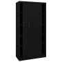 Armario de oficina con puerta corredera acero negro 90x40x180cm de , Taquillas y armarios de almacenamiento - Ref: Foro24-335...
