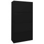Armario de oficina con puerta corredera acero negro 90x40x180cm de , Taquillas y armarios de almacenamiento - Ref: Foro24-335...