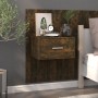 Mesita de noche de pared 2 unidades color roble ahumado de , Mesitas de noche - Ref: Foro24-816953, Precio: 69,08 €, Descuent...