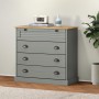 Cómoda VIGO madera maciza pino gris 80x40x76 cm de , Cajoneras - Ref: Foro24-353162, Precio: 165,44 €, Descuento: %