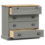 Cómoda VIGO madera maciza pino gris 80x40x76 cm de , Cajoneras - Ref: Foro24-353162, Precio: 165,44 €, Descuento: %