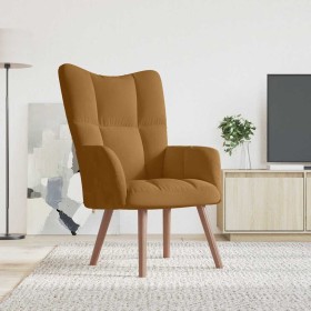 Sillón de relax de terciopelo marrón en Sillones | Comprar online en Foru.es