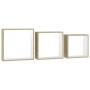 Estantes cubo de pared 3 unidades blanco y roble Sonoma de , Estantes y estanterías - Ref: Foro24-326720, Precio: 32,22 €, De...