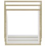 Estantes cubo de pared 3 unidades blanco y roble Sonoma de , Estantes y estanterías - Ref: Foro24-326720, Precio: 32,22 €, De...