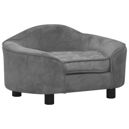 Sofá para perros felpa gris 67x47x36 cm de , Camas para perros - Ref: Foro24-171084, Precio: 106,33 €, Descuento: -5%%