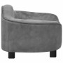Sofá para perros felpa gris 67x47x36 cm de , Camas para perros - Ref: Foro24-171084, Precio: 106,33 €, Descuento: -5%%