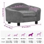Sofá para perros felpa gris 67x47x36 cm de , Camas para perros - Ref: Foro24-171084, Precio: 106,33 €, Descuento: -5%%