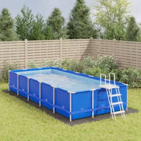 Tapiz de suelo piscina geotextil poliéster gris claro 750x370cm de , Cubiertas para piscina - Ref: Foro24-94236, Precio: 55,3...