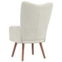 Sillón de relax de terciopelo blanco crema en Sillones | Comprar online en Foru.es
