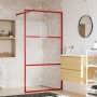 Mampara puerta de ducha vidrio transparente ESG rojo 115x195 cm | Foro24.es | Tu tienda online para hogar, jardín y más Foro24.es