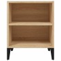 Mesita de noche y patas de metal roble Sonoma 40x30x50 cm de , Mesitas de noche - Ref: Foro24-805803, Precio: 35,94 €, Descue...
