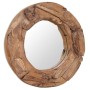 Espejo decorativo redondo teca 60 cm de , Espejos - Ref: Foro24-244560, Precio: 135,51 €, Descuento: -5%%