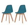 Sillas de comedor 2 unidades plástico turquesa de , Sillas de comedor - Ref: Foro24-244780, Precio: 115,81 €, Descuento: %