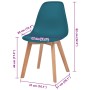 Sillas de comedor 2 unidades plástico turquesa de , Sillas de comedor - Ref: Foro24-244780, Precio: 115,81 €, Descuento: %