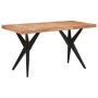 Mesa de comedor madera maciza de acacia negra 140x70x76 cm de , Mesas de cocina y de comedor - Ref: Foro24-351640, Precio: 25...