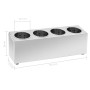 Soporte para cubiertos 4 rejillas acero inoxidable rectangular de , Bandejas de cubiertos y utensilios - Ref: Foro24-51227, P...