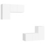 Set de muebles de salón TV 4 piezas madera de ingeniería blanco de , Muebles TV - Ref: Foro24-3078688, Precio: 142,26 €, Desc...