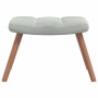 Sillón de relax con taburete de terciopelo gris claro en Sillones | Comprar online en Foru.es