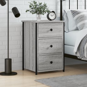 Comprar Mesita de noche madera de ingeniería gris