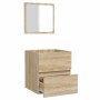 Armario de baño con espejo madera de ingeniería roble Sonoma de , Muebles de baño - Ref: Foro24-804866, Precio: 65,30 €, Desc...