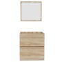 Armario de baño con espejo madera de ingeniería roble Sonoma de , Muebles de baño - Ref: Foro24-804866, Precio: 65,30 €, Desc...