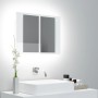 Armario espejo de baño LED acrílico blanco brillo 60x12x45 cm de , Tocadores de baño - Ref: Foro24-804961, Precio: 51,72 €, D...