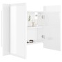Armario espejo de baño LED acrílico blanco brillo 60x12x45 cm de , Tocadores de baño - Ref: Foro24-804961, Precio: 51,72 €, D...