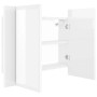 Armario espejo de baño LED acrílico blanco brillo 60x12x45 cm de , Tocadores de baño - Ref: Foro24-804961, Precio: 51,72 €, D...