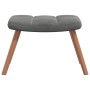 Sillón de relax con taburete terciopelo gris oscuro en Sillones | Comprar online en Foru.es