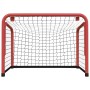 Portería hockey y red acero y poliéster rojo y negro 68x32x47cm de , Porterías de hockey - Ref: Foro24-93740, Precio: 42,05 €...