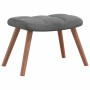 Sillón de relax con taburete terciopelo gris oscuro en Sillones | Comprar online en Foru.es