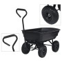 Carrito de mano basculante para jardín 300 kg 75 L negro de , Carretillas de carga - Ref: Foro24-92579, Precio: 158,51 €, Des...