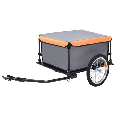 Remolque para bicicletas gris y naranja 65 kg | Foro24.es | Tu tienda online para hogar, jardín y más Foro24.es
