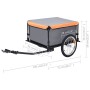 Remolque para bicicletas gris y naranja 65 kg | Foro24.es | Tu tienda online para hogar, jardín y más Foro24.es
