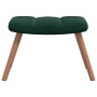Sillón de relax con taburete terciopelo verde oscuro en Sillones | Comprar online en Foru.es