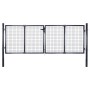 Puerta de malla de jardín acero galvanizado gris 289x125 cm de , Puertas de jardín - Ref: Foro24-143364, Precio: 402,28 €, De...