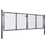 Puerta de malla de jardín acero galvanizado gris 289x125 cm de , Puertas de jardín - Ref: Foro24-143364, Precio: 402,28 €, De...
