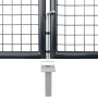 Puerta de malla de jardín acero galvanizado gris 289x125 cm de , Puertas de jardín - Ref: Foro24-143364, Precio: 402,28 €, De...