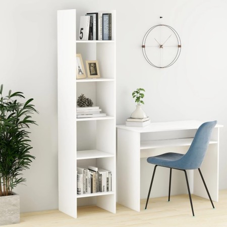 Estantería librería madera contrachapada blanco 40x35x180 cm de , Librerías y estanterías - Ref: Foro24-803398, Precio: 71,63...