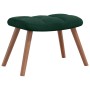 Sillón de relax con taburete terciopelo verde oscuro en Sillones | Comprar online en Foru.es