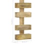 Revistero de pared madera maciza de mango 30x11x72 cm de , Librerías y estanterías - Ref: Foro24-286466, Precio: 79,40 €, Des...