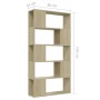 Librería separador contrachapada roble Sonoma 80x24x155 cm de , Librerías y estanterías - Ref: Foro24-809146, Precio: 85,62 €...